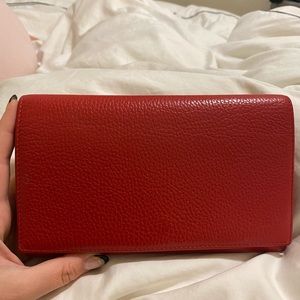 CUYANA red travel wallet/clutch